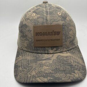 KOMATSU Dri Duck Trucker Hat Cap Camouflage Embroidered Hunting SnapBack Mesh